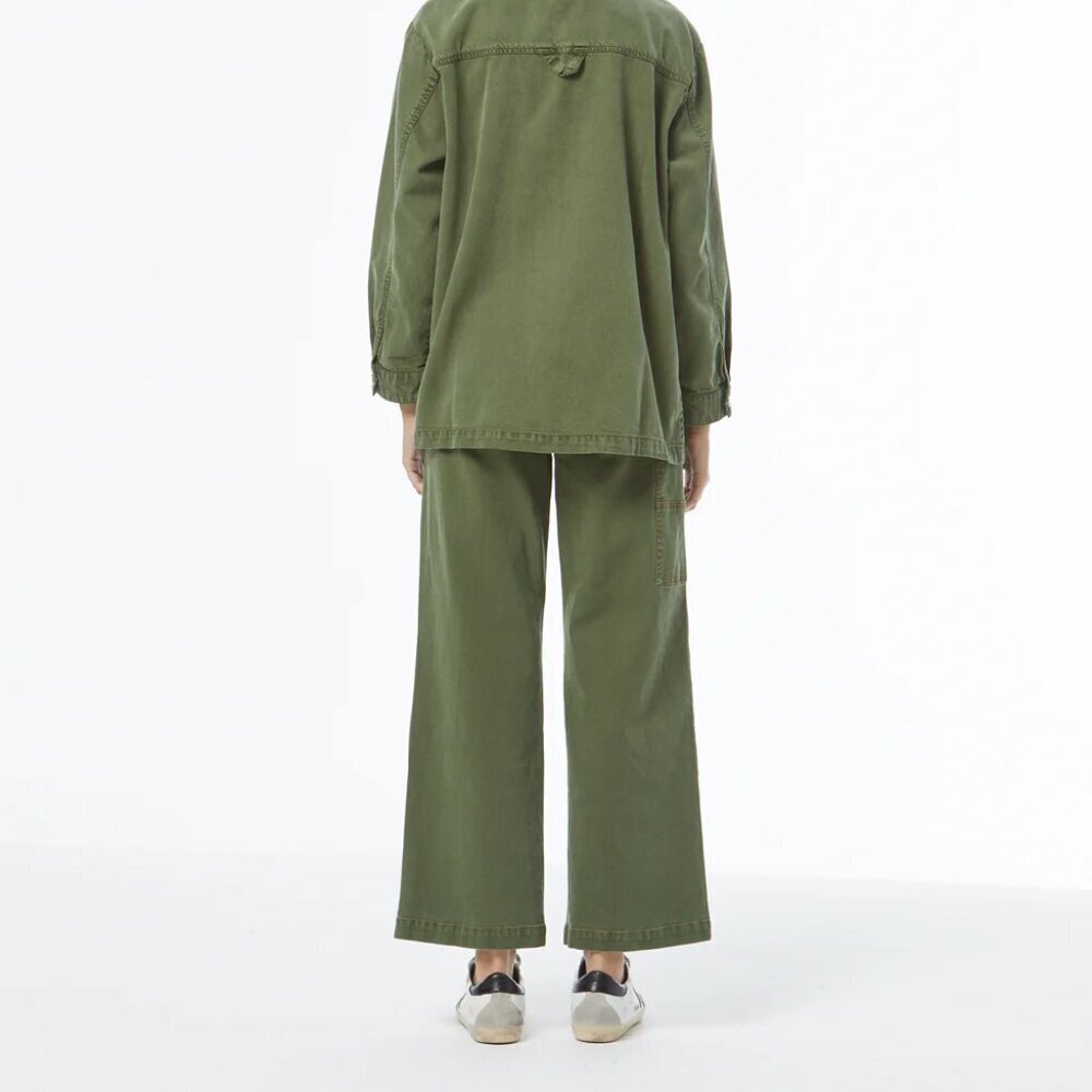 Young Fabulous & Broke YFB Workwear Green Wide Leg Pants Size Medium 90s utility - Picture 3 of 13